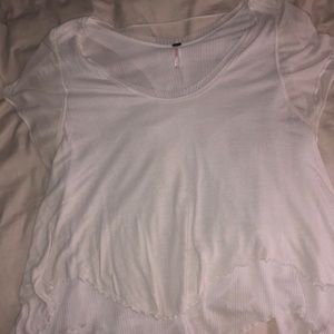 White Free People layered white top